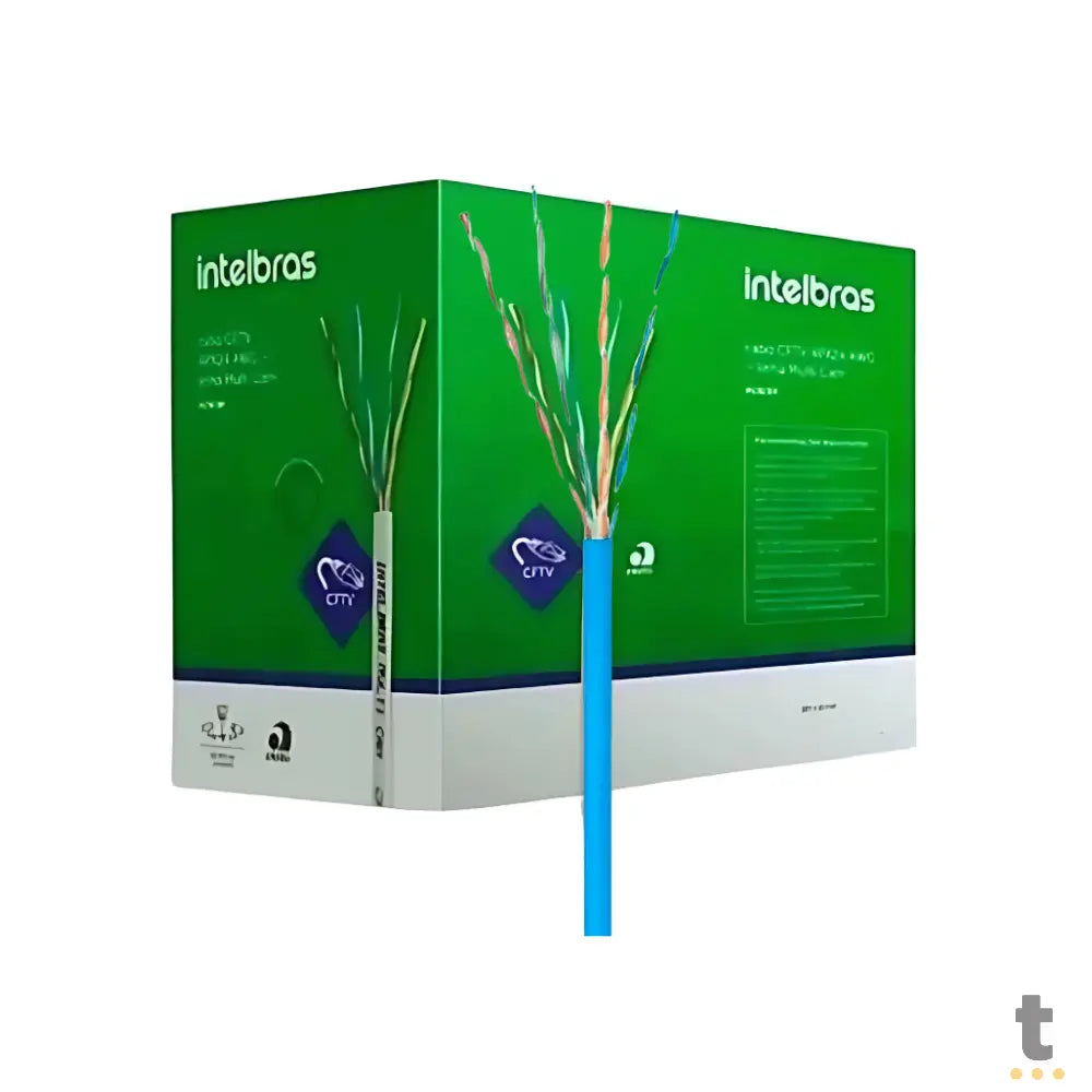 Cabo De Rede Cftv 4 Pares 24AWG Intelbras Multi Cam MC8CAZ Cx C/305mts Azul - 4830178 Truedata